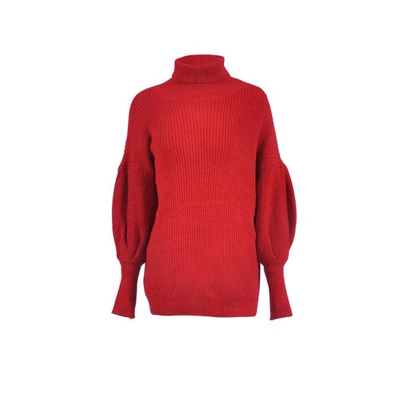 🌹 I Feel Love Oversize Knit Jumper In RED🌹 - Picture 5 of 6